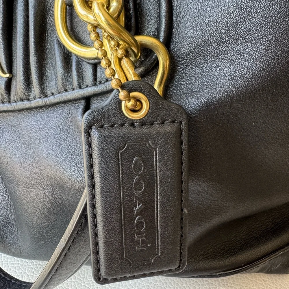 Coach Pleated Shoulder/Handbag & Necklace